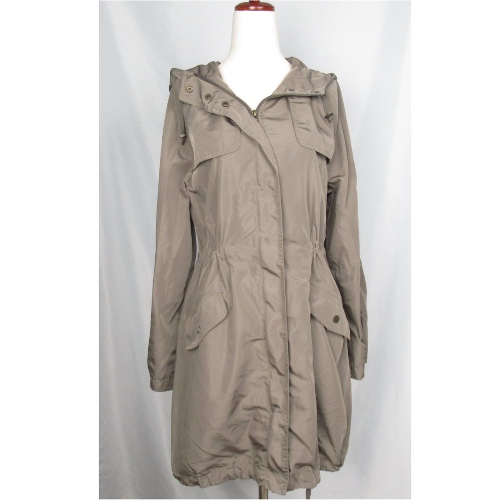 APART Hooded Parka Jacket Moss Green - Size 2